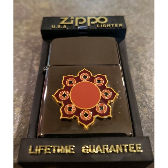 NEW BLACK ICE CAMEL ROSETTE SUN ZIPPO LIGHTER